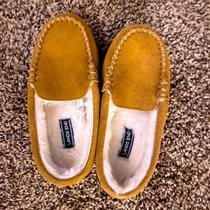 Kids Suede Leather Moccasin Slippers